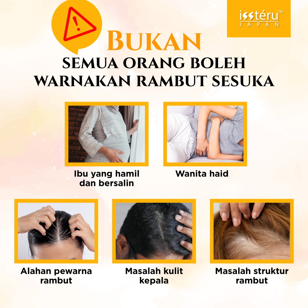 Issteru Hair Dye Japan Hair Colour Pewarna Rambut Halal Sah Solat 40ml ...