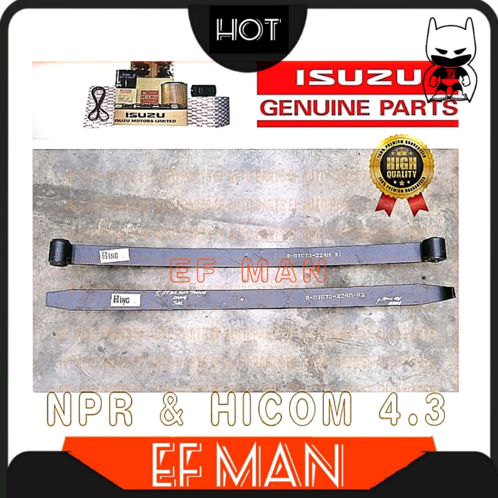 ISUZU NPR66 HICOM 4.3 PERKASA MTB150 MTB170 REAR KING LEAF SPRING LORRY ...