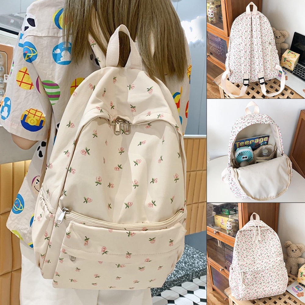 Floral backpack online malaysia deals