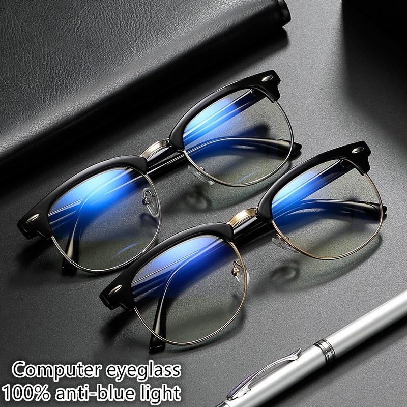 Unisex Vintage Anti Radiation Eyeglass Antiblue and Antifatigue