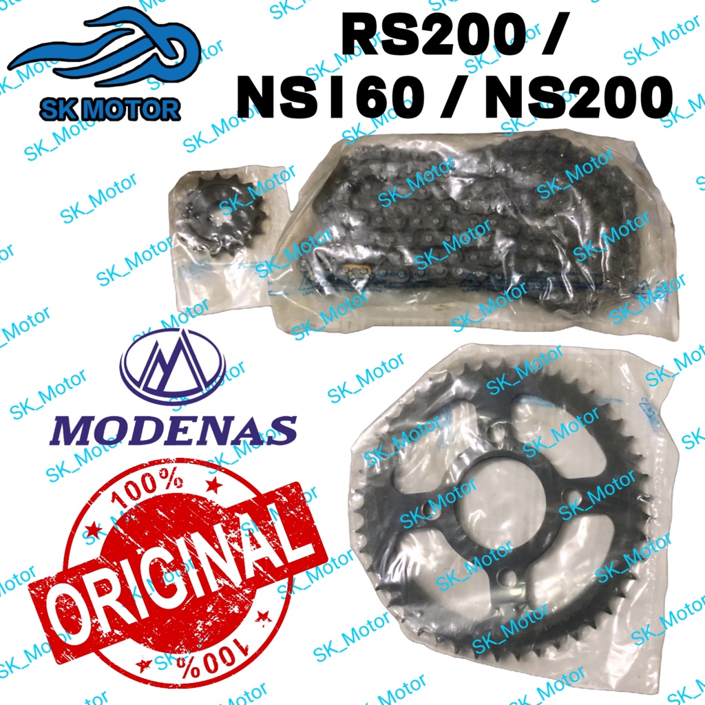 Modenas Pulsar Bajaj RS200 NS200 NS160 Original Sprocket Set Spoket