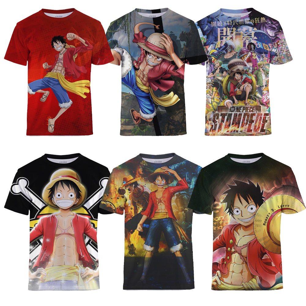 Kids T-shirt One Piece Anime Print Top (ages 3-13) Short Sleeve Round Neck  Shirt Comfortable Clothes Party Favorite T-shirt | Shopee Malaysia