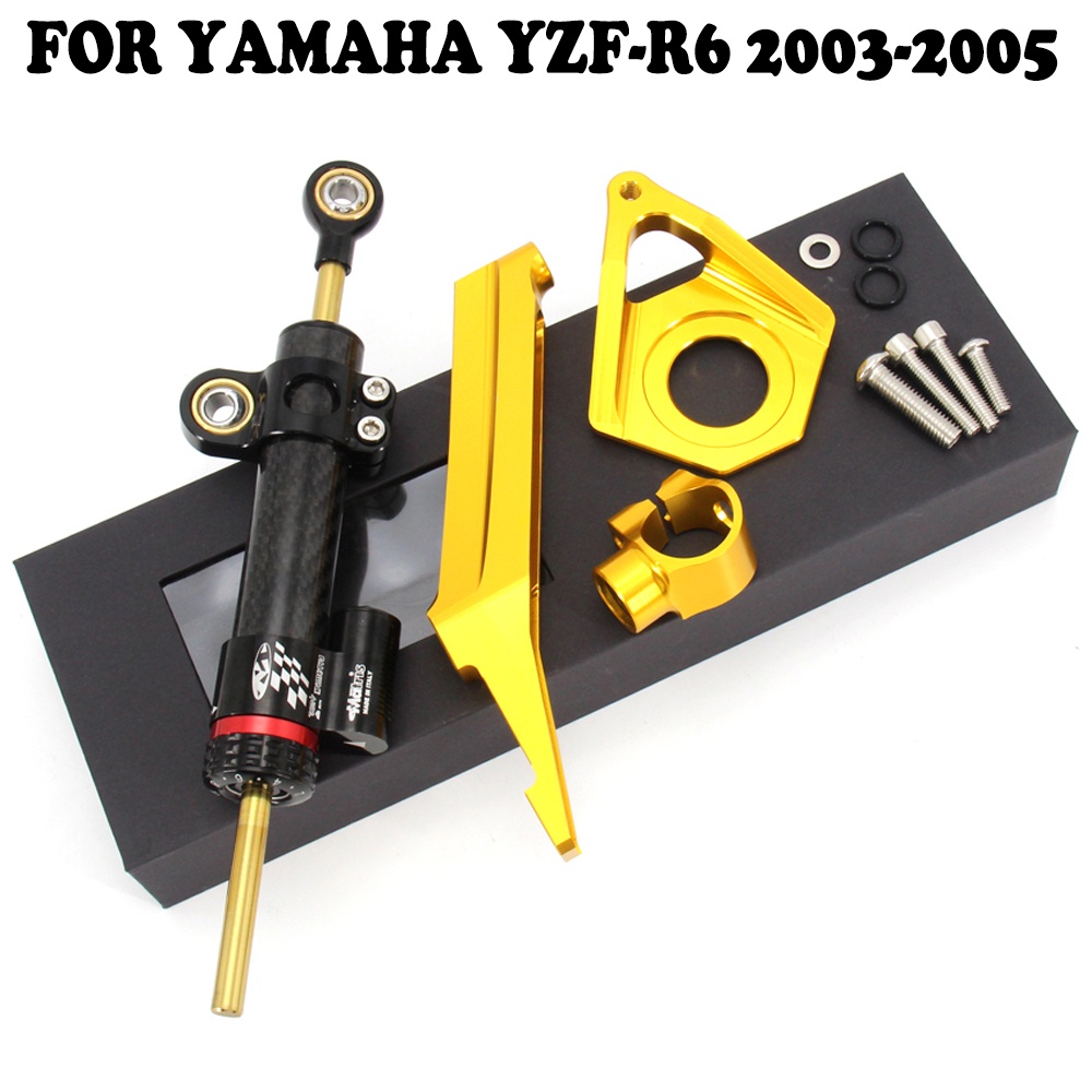 YZFR6 Motorcycle High quality carbon fiber CNC Steering Damper