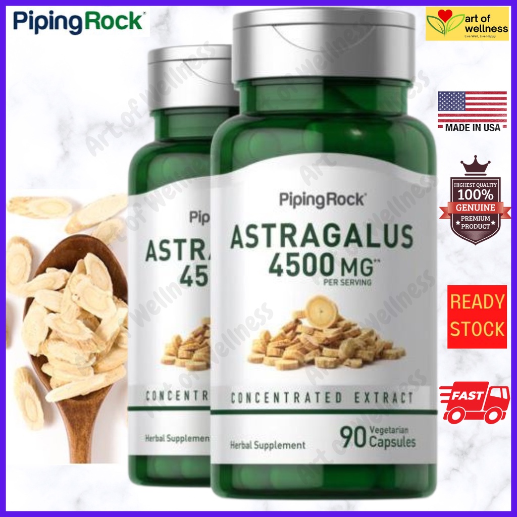 Piping Rock Astragalus Root, 4500 mg (per serving), 90 Vegetarian
