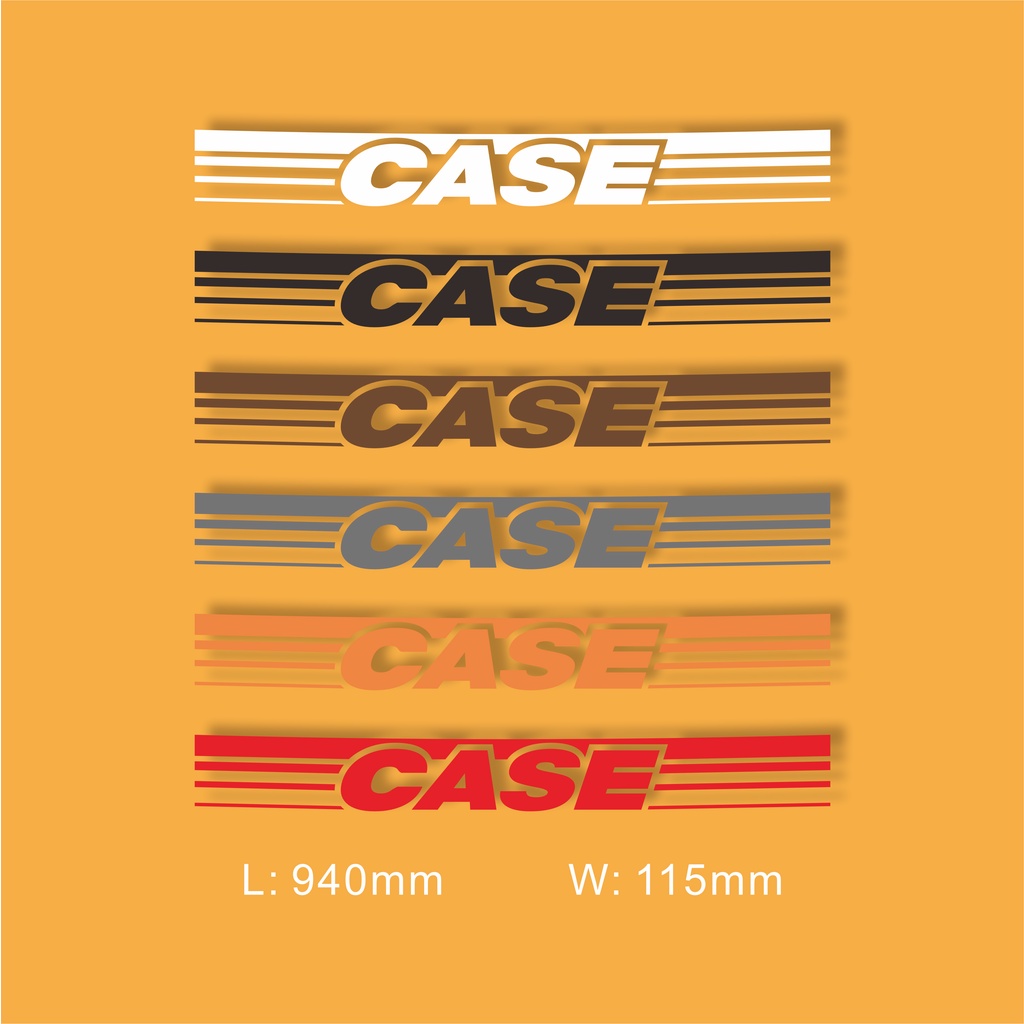 Backhoe Loader Case 580 L / Super L Backboard Sticker. 7 colors chooses ...