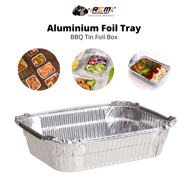 Rcm 2021 Aluminium Foil Tray BBQ Tin Foil Box Aluminium Bakeware