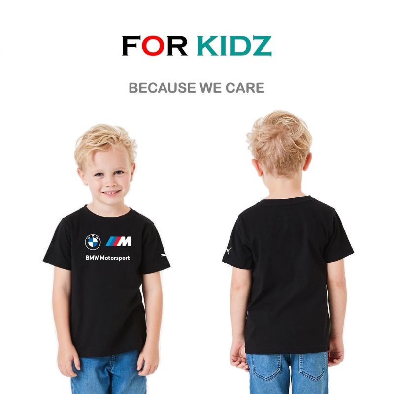 Kids BMW M Motorsport Essentials Logo Men's Tee T-shirt - Black ...