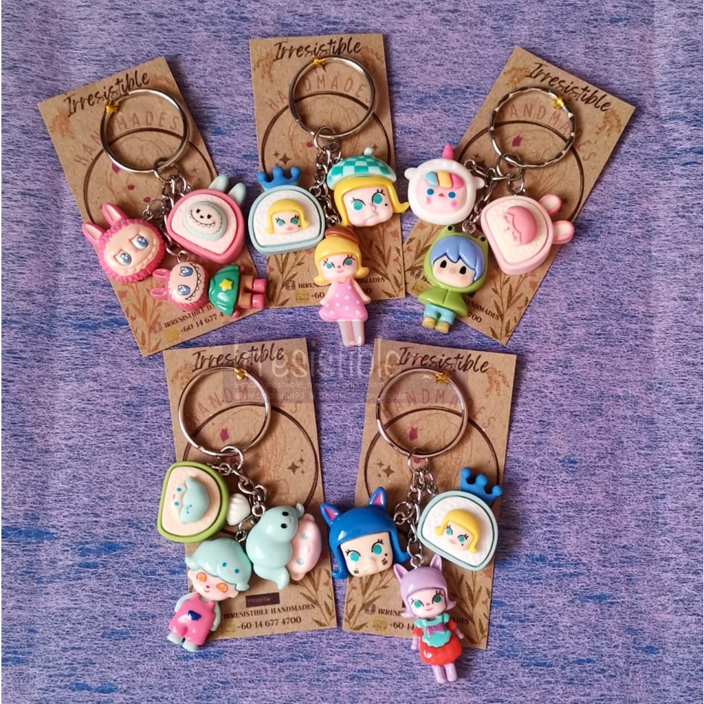 Popmart Charms DIY Handmade Keychains | 🌸READY STOCK🌸 | Shopee Malaysia