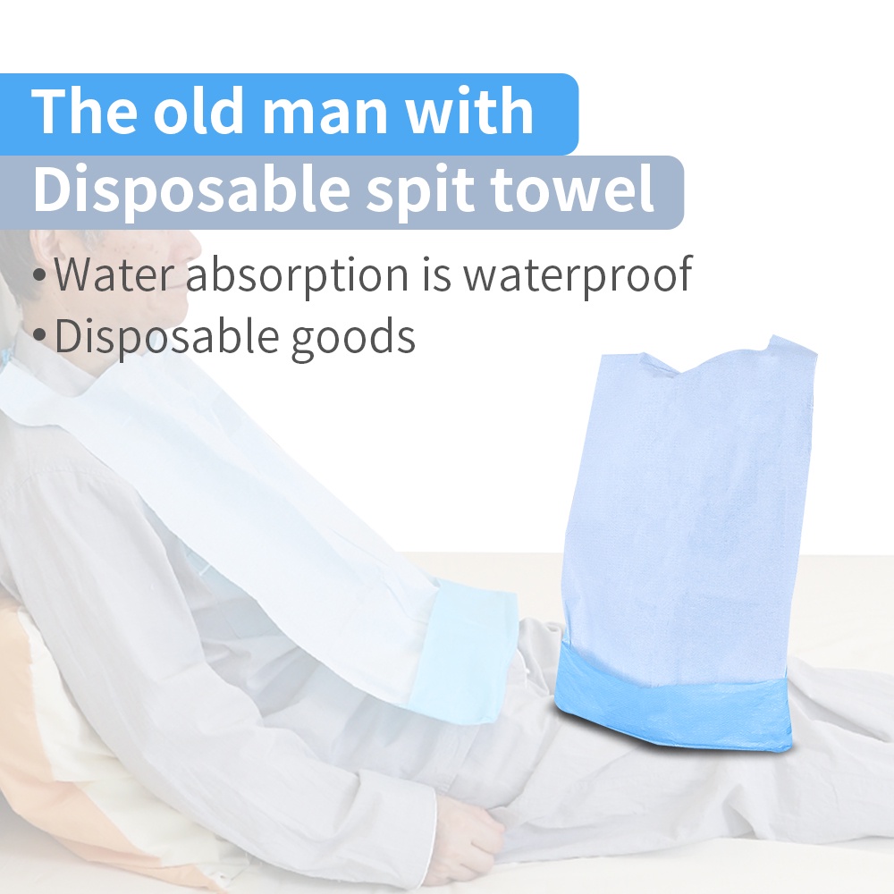 Disposable elderly bib adult rice bag paralyzed elderly eating bib ...