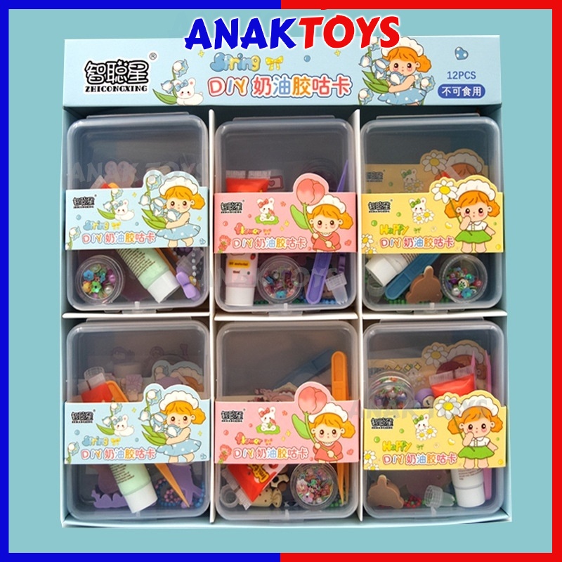 Kids Cute Cartoon Imitation Cream Glue Goo Card Set Handmade DIY ...
