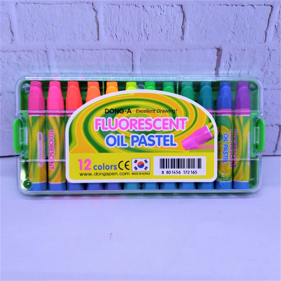 Crayon Oil Pastel DONG-A Fluorescent Neon Color 12colors | Shopee Malaysia