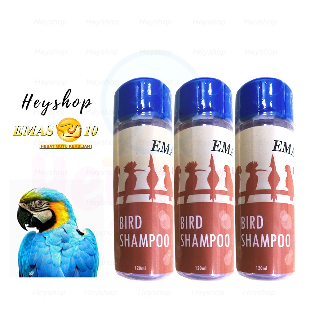Bird Shampoo 120ml Emas 10 Syampu Burung Wangi Parrot Lovebird