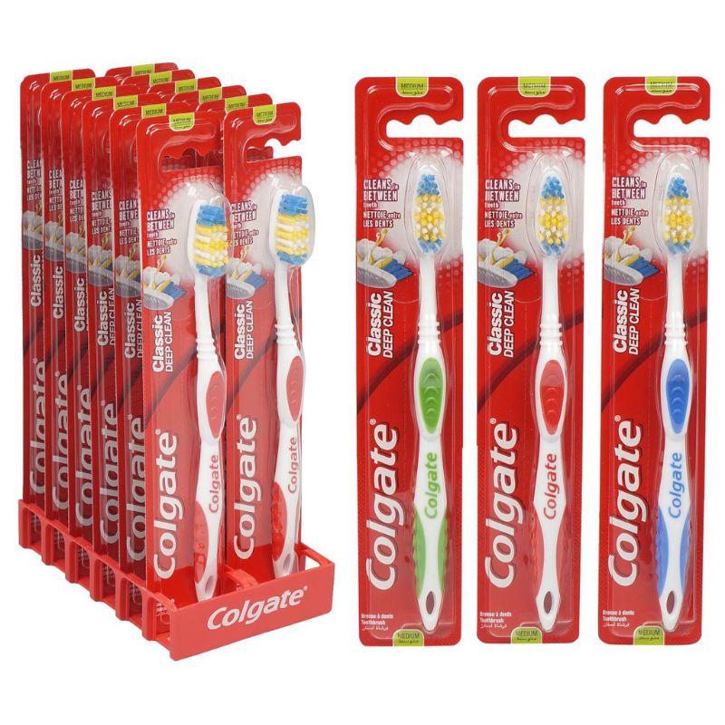 Colgate Classic Deep Clean Toothbrush Medium 1pcs / Berus Gigi Colgate ...