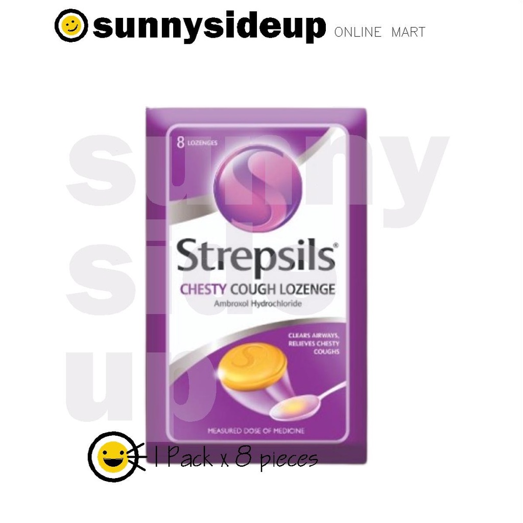 [SUNNY] Strepsils Chesty Cough sore throat lozenges 1pack x 8 tablets