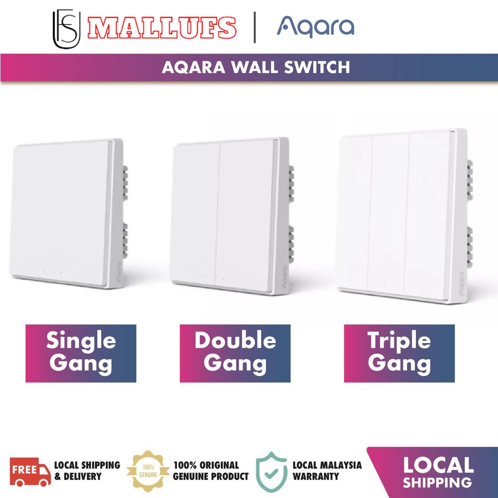 Aqara Smart Wall Switch for Lighting Single / Double / Triple Gang