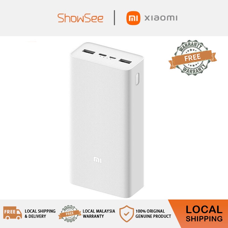 Xiaomi Power bank 20000mAh 3 PLM18ZM 18W 2-Way Quick Charging USB C ...