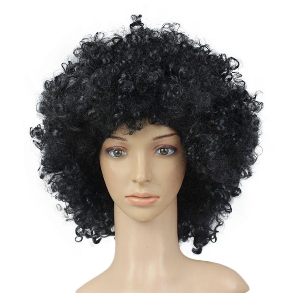 HUIMAI Synthetic Wigs Rainbow Halloween Football Fans Wigs Adult Kids