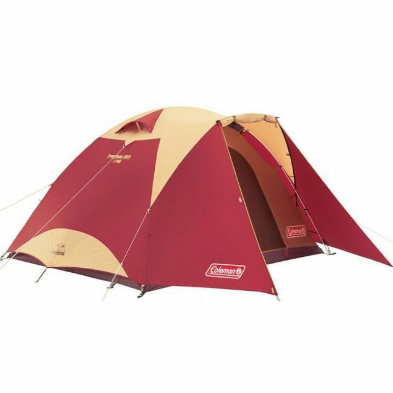 used] coleman tough wide dome tent 3025 burgundy camping