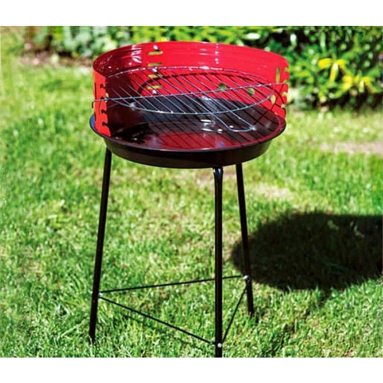 Outdoor Portable BBQ Grill Round 36cm With Stand Shopee Malaysia
