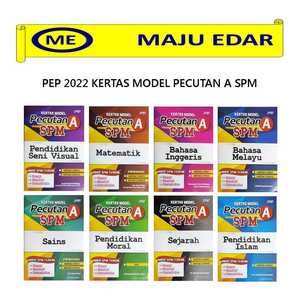 PEP 2022 KERTAS MODEL PECUTAN A SPM / BUKU LATIHAN | Shopee Malaysia