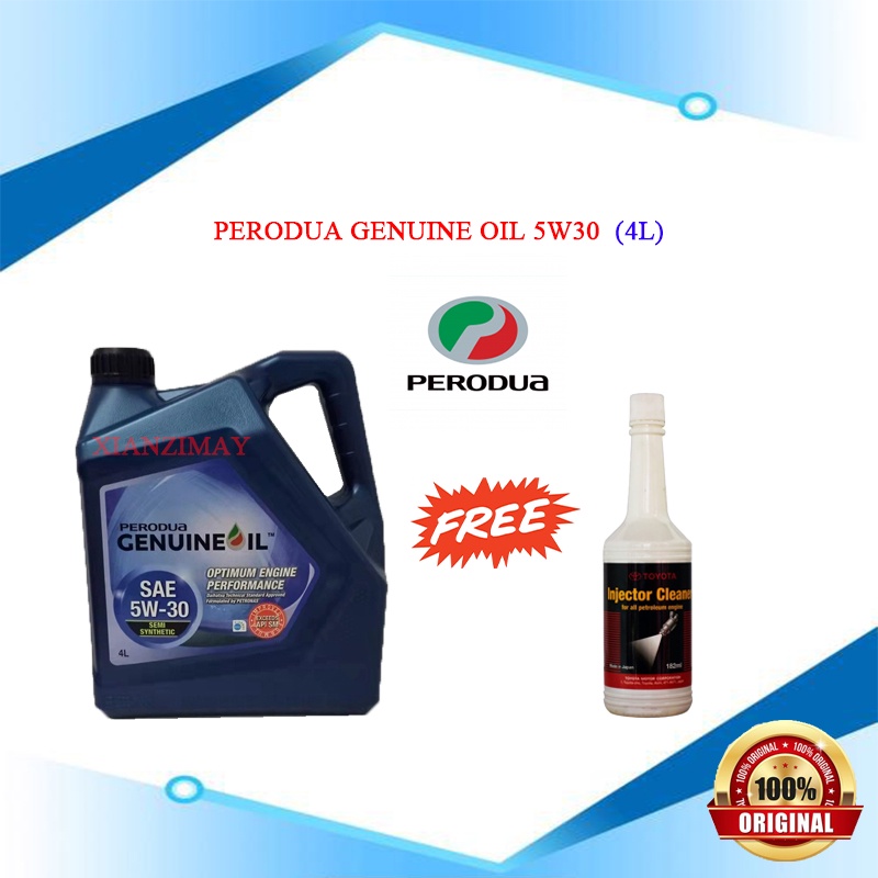 Original Perodua Engine Oil 5W-30 4L Semi Viva/Alza/Myvi(except New ...