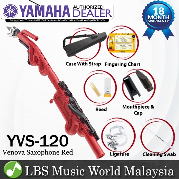 Yamaha YVS120 Alto Venova Saxophone Wind Instrument Hybrid Recorder