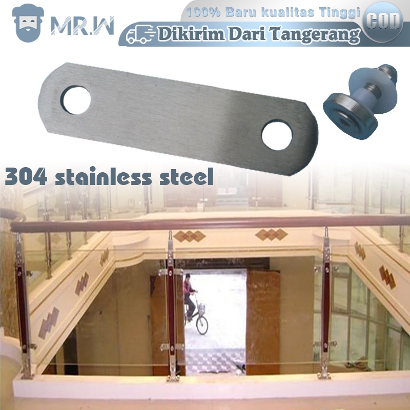 304 Stainless Glass Railing Glass Clip Glass Clamp Single Wing Pole ...