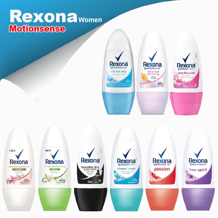 REXONA DEODORANT ROLL-ON WOMEN - 50ML ( 12 VARIETIES / READY STOCK ...