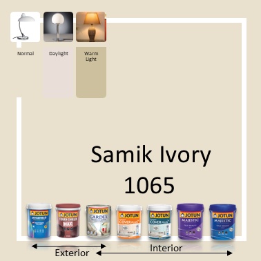 Jotun 1L 1065 Samik Ivory / Jotashield AF / Tough Shield/ Majestic true ...