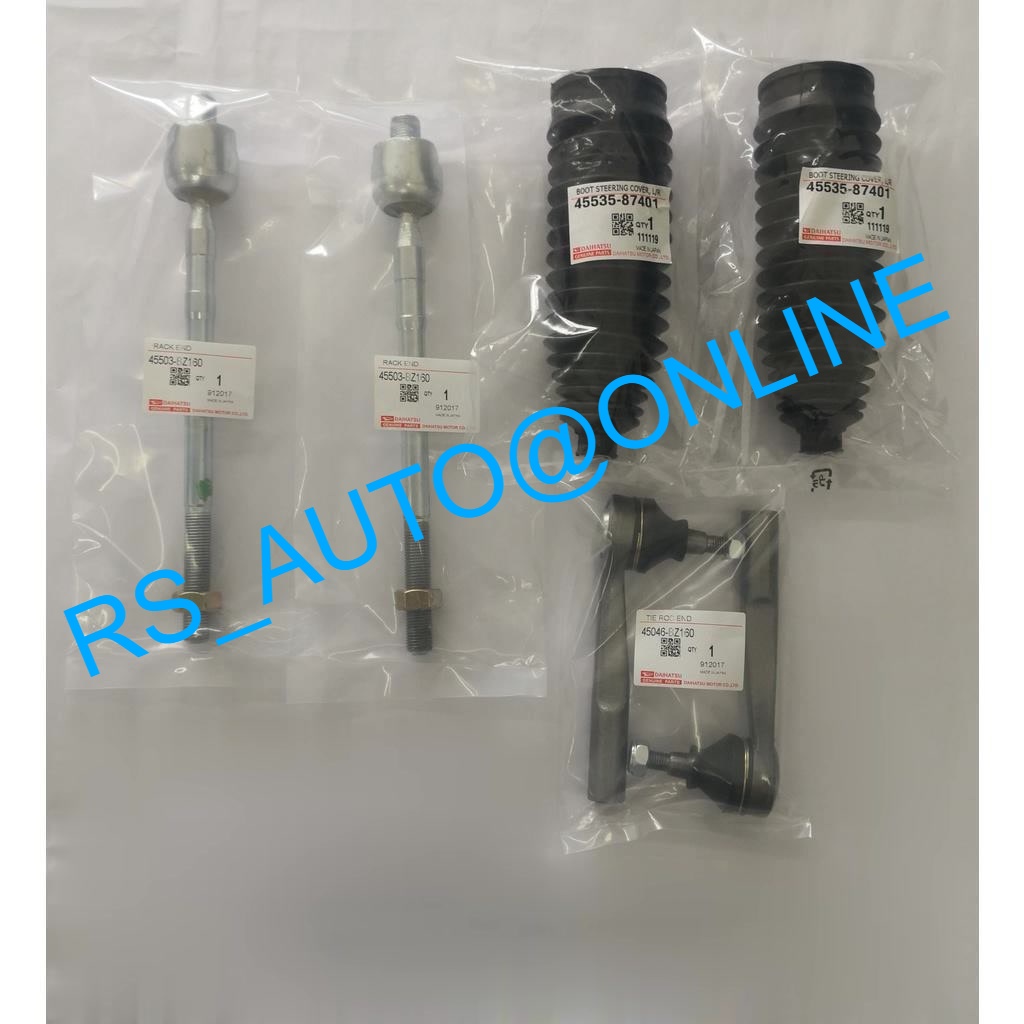 PERODUA BEZZA TIE ROD END & RACK END & STEERING BOOT SET (DAIHATSU OEM