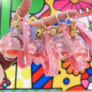 Acrylic Letter/Initial Pink Pom Pom and Heart Glitter Filled Keychain/Bag  Charm