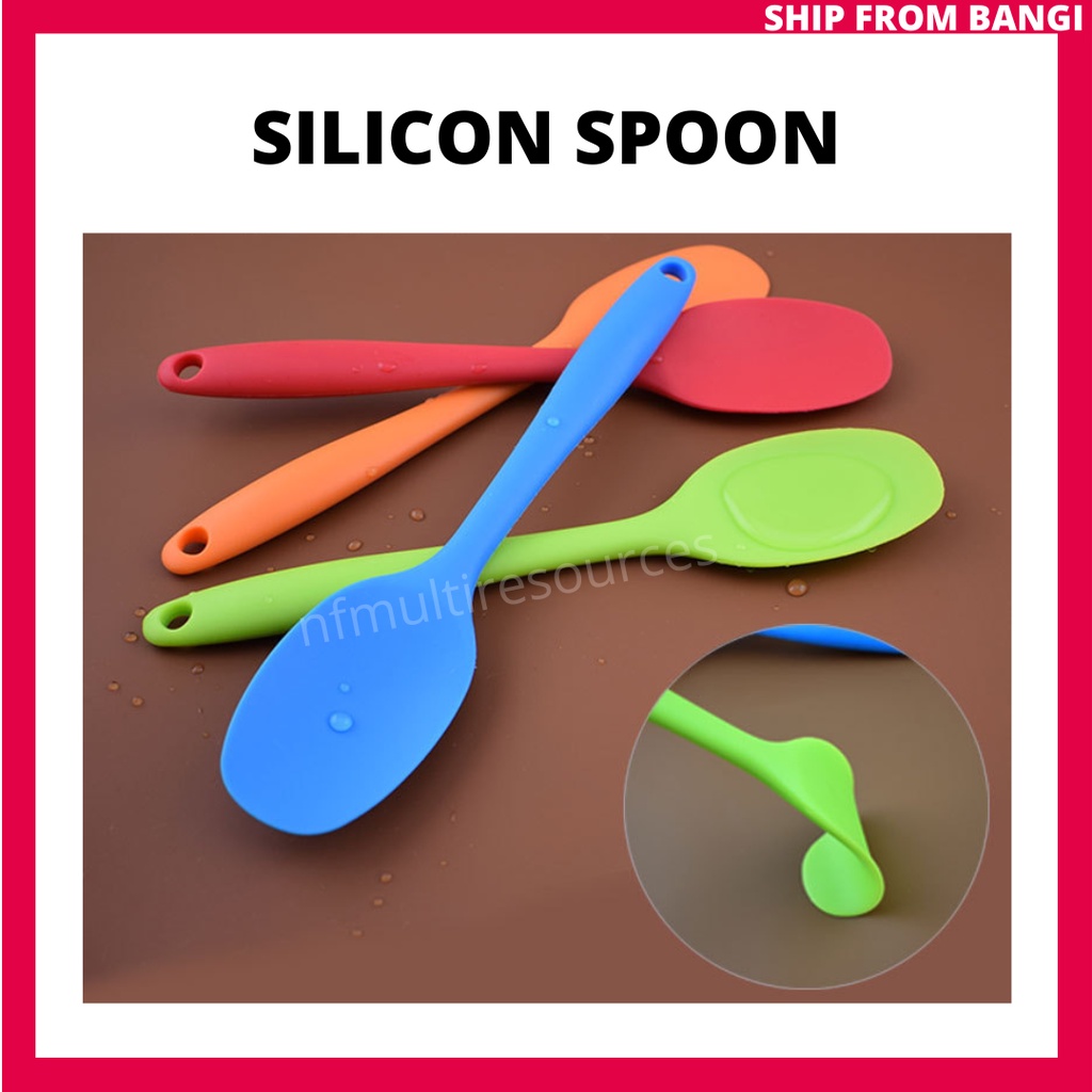 Cake Butter Spatula Silicone Spoon Mixing Spoons Long-handled