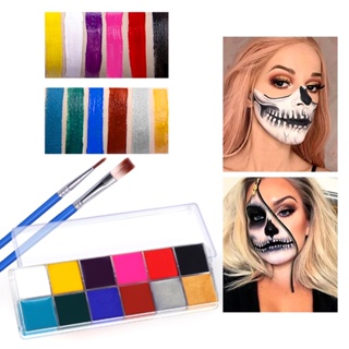 Body Paint Face Paint Palette Makeup Tattoo Oil Painting Henna Halloween  Party Fancy Waterproof Tattoo Kit Body Art Paint Cream - Price history &  Review