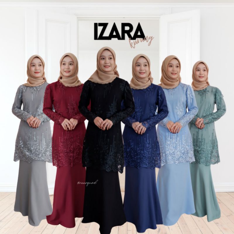 New Arrival Izara Baju Kurung Moden Lace Shopee Malaysia