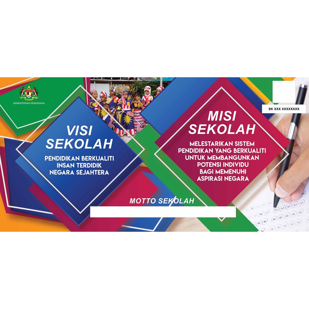 banner VISI & MISI SEKOLAH KPM untuk sekolah rendah dan menengah