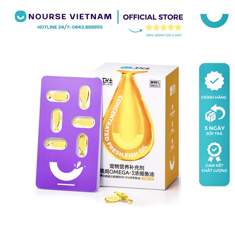 Nourse fish oil for dogs to increase hair antismooth NourseVietnam