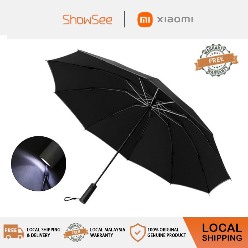 Xiaomi Mijia Automatic Folding Umbrella Short Handle Rain Dual-Use ...