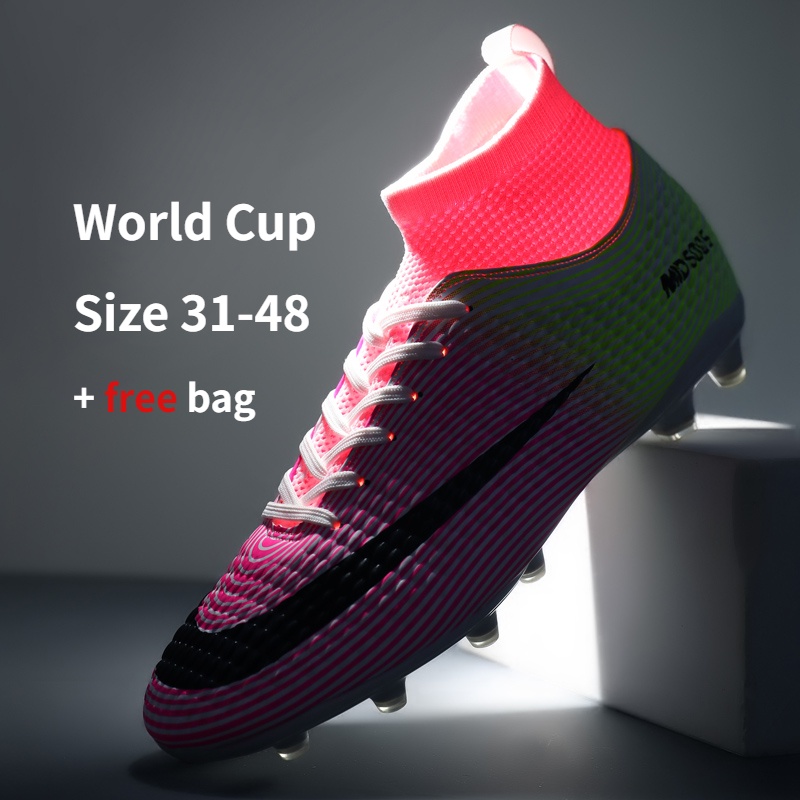 World Cup High Top Football Boots Size 31 46 Mercurial Superfly Soccer Shoes Kasut Bola Budak Shopee Malaysia