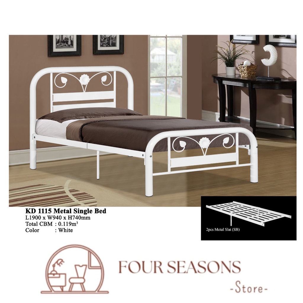 FREE SHIPPING Single Bed Frame/Metal Bed/Bedroom Furniture/Bed Base ...