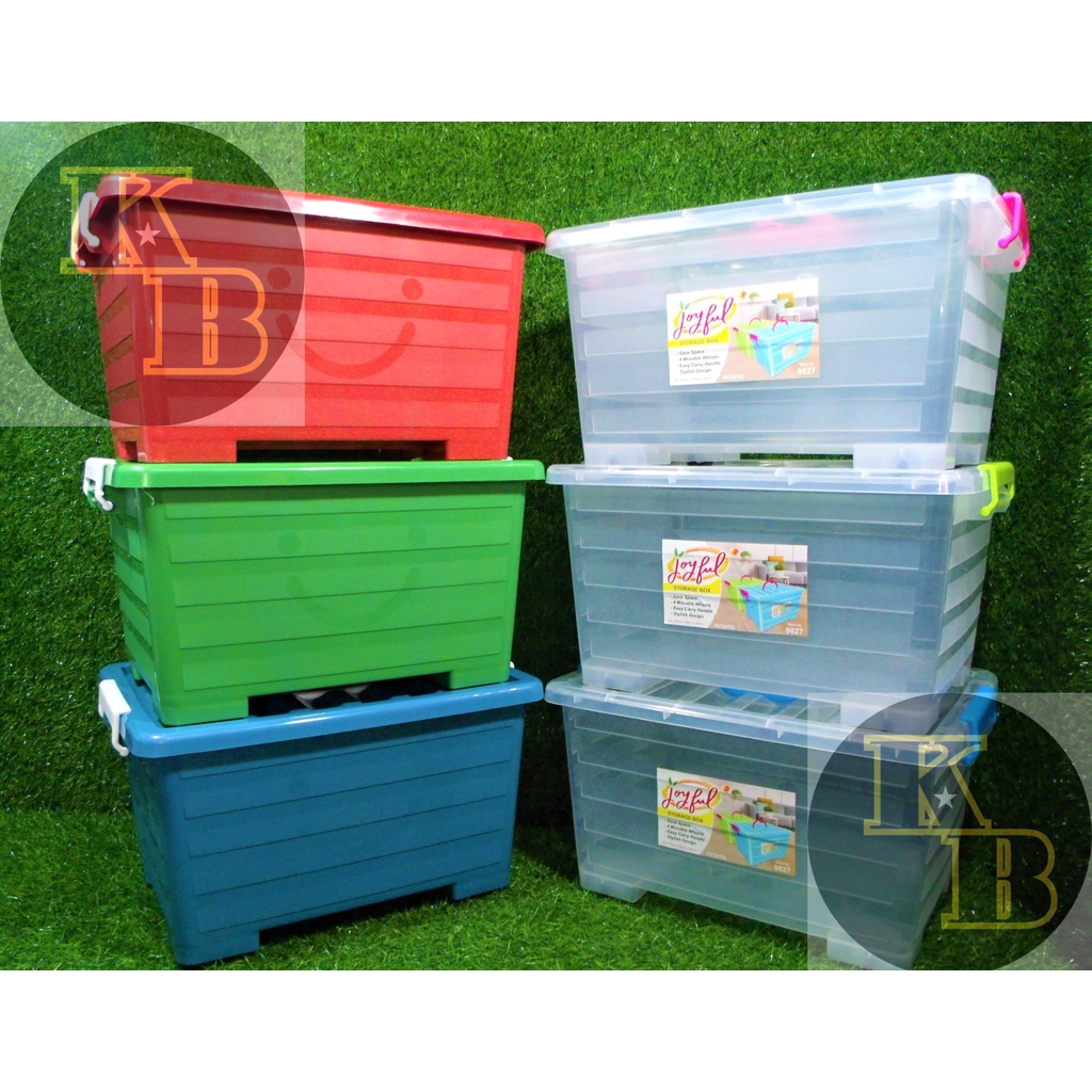 9827 Joyful PATENTED Storage Box with WHEELS (Random color will be ...