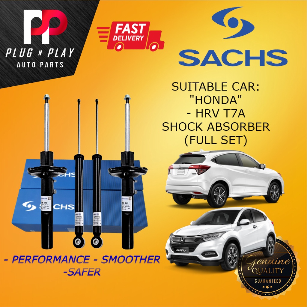SACHS HONDA HRV T7A SHOCK ABSORBER FULL SET FRONT / REAR ORIGINAL DEPAN ...