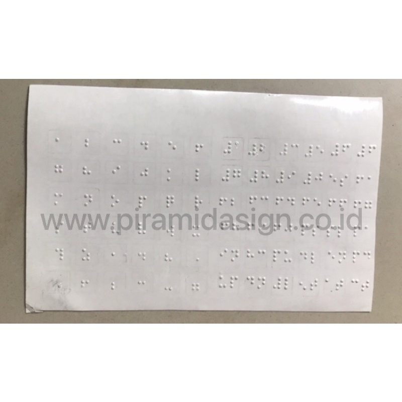 Braille Keyboard Sticker Tuna Netra Disable Low Vision Difabel | Shopee ...