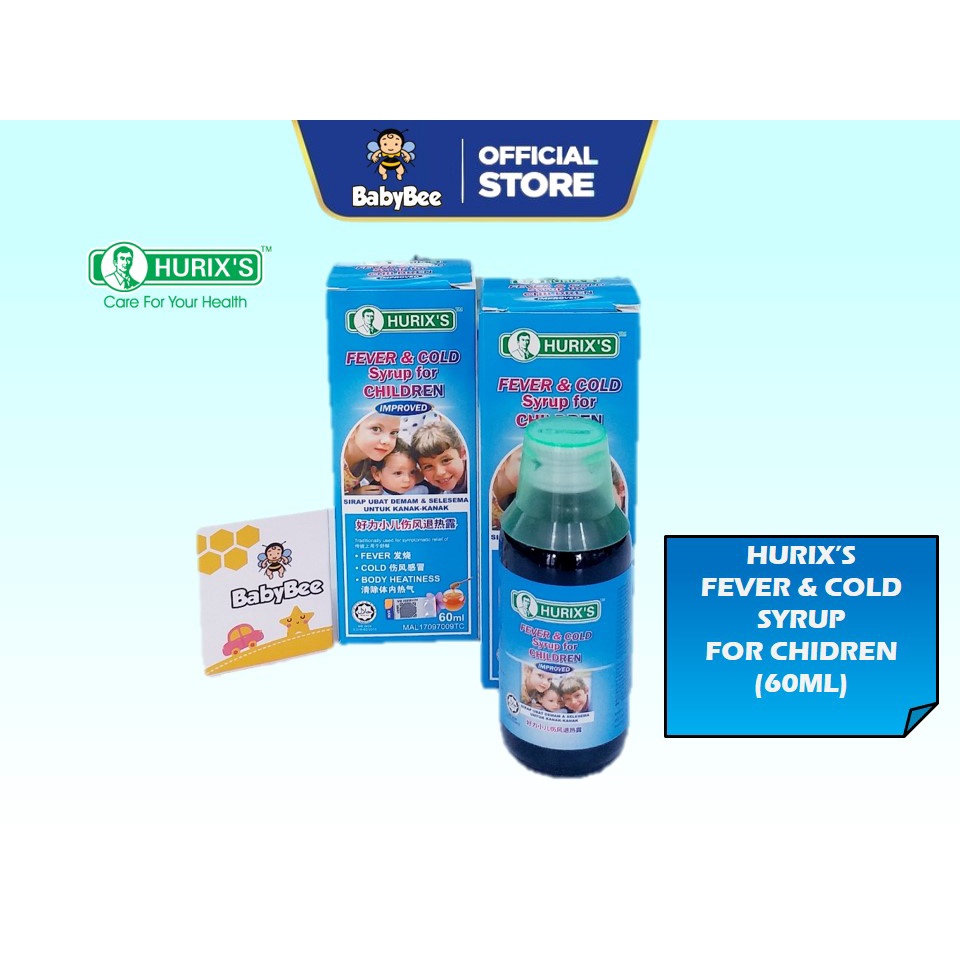 Hurix's Fever & Cold Syrup for Children Improved (60ml) Shopee Malaysia