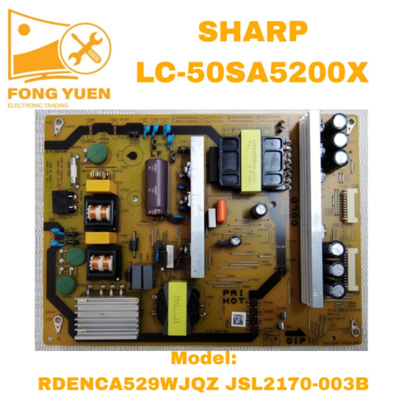 SHARP POWER BOARD LC-50SA5200X / ( 2T-C50AD1X -> 2 version） | Shopee ...