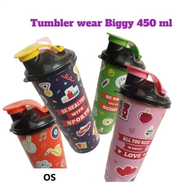 Children's Drinking Glass Flip Top Tumbler Bottle 450ml Tumblr Glass Birthday Souvenir Color