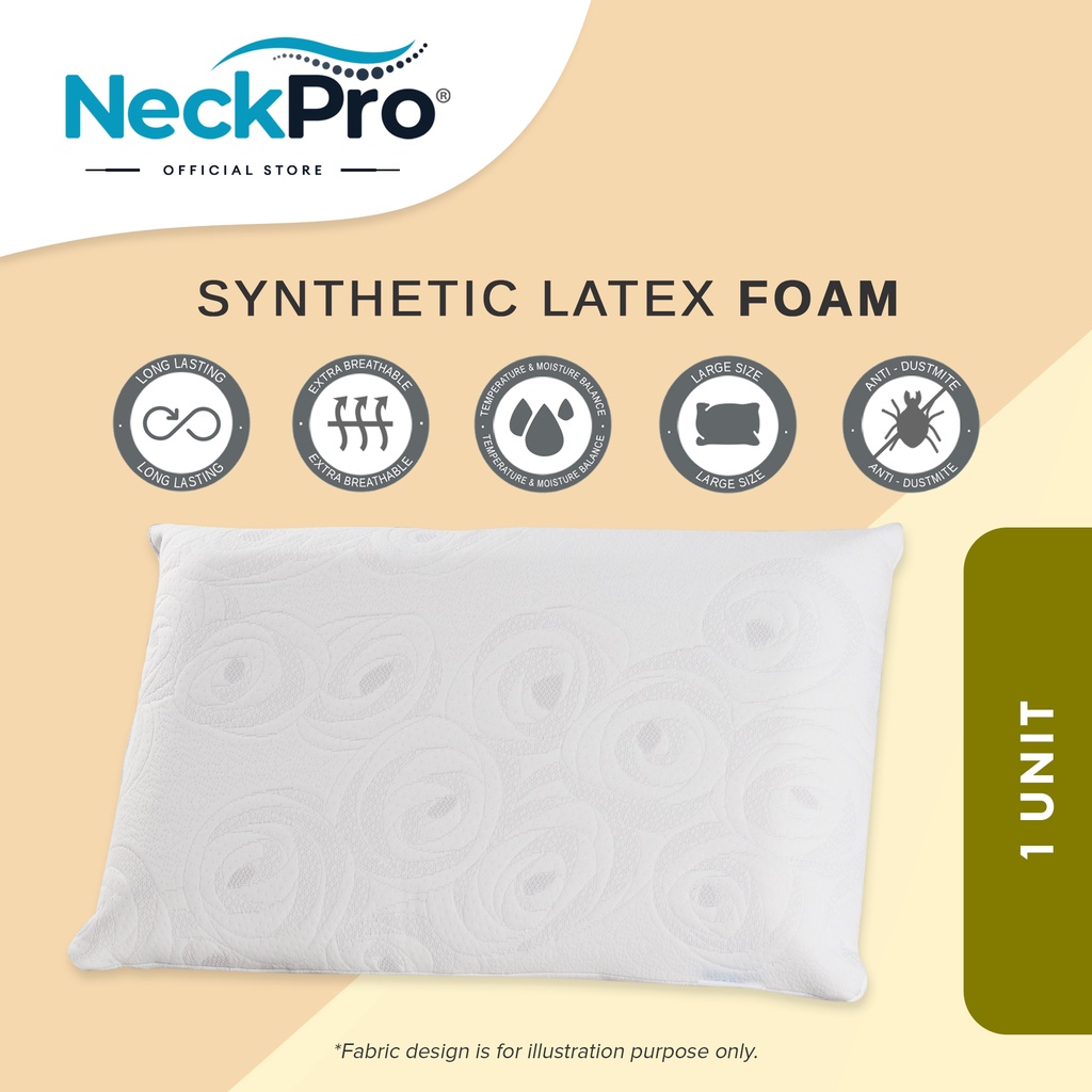 NeckPro Synthetic Latex Foam Pillow (1pcs) Shopee Malaysia