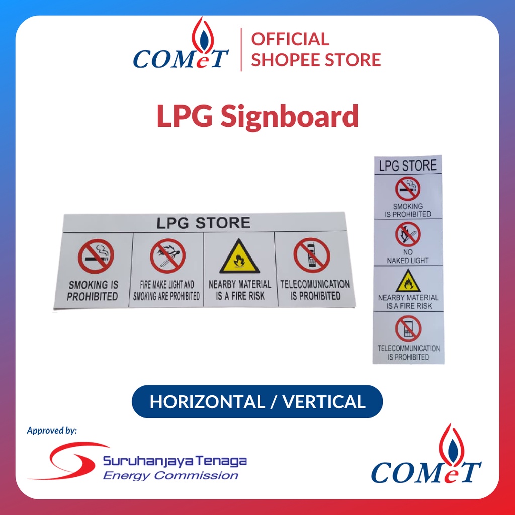 COMET LPG Signboard Vertical / Horizontal | Shopee Malaysia