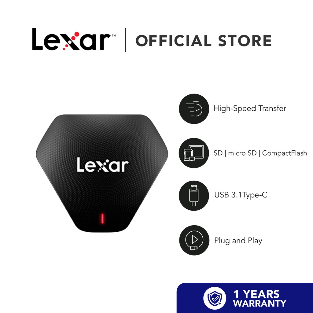 Lexar Professional Multi Card 3 In1 Usb 31 Reader Type C Shopee Malaysia 1264