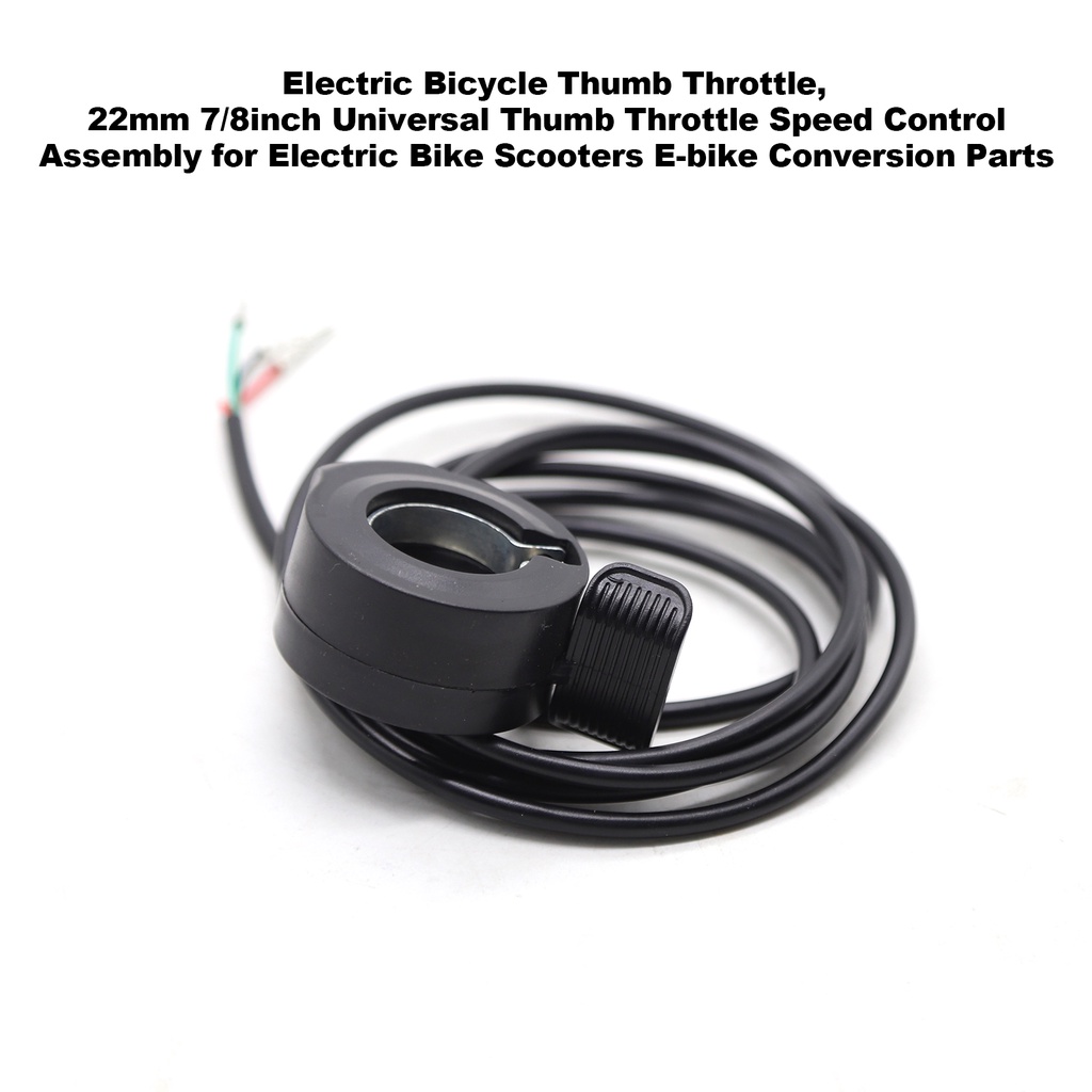 Electric Bicycle Thumb Throttle, 22mm 7/8inch Universal Thumb Throttle ...
