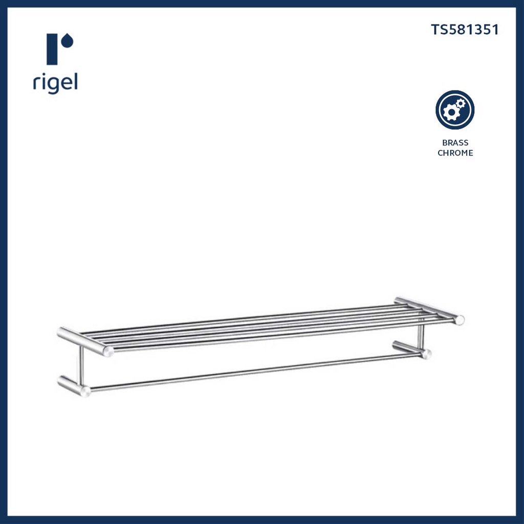 RIGEL Brass Chrome Bathroom / Toilet Towel Shelf TS581351 | Shopee Malaysia
